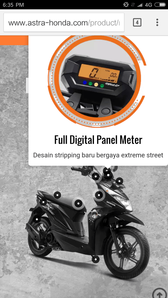 Spidometer Honda BeAT Street Full Digital
