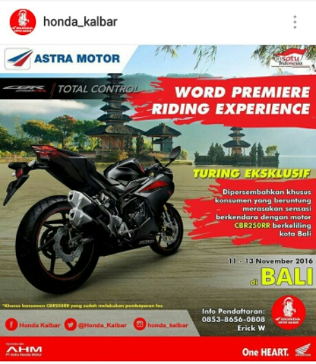 World Premiere, Riding Experience