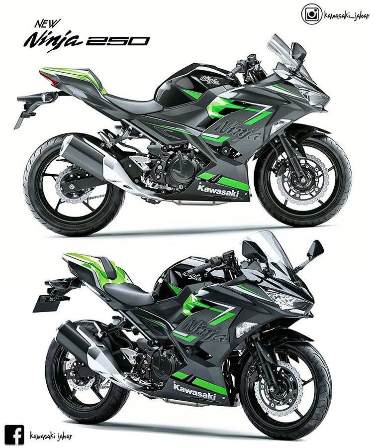 Warna Baru Kawasaki Ninja 250 2019 Abu Hijau