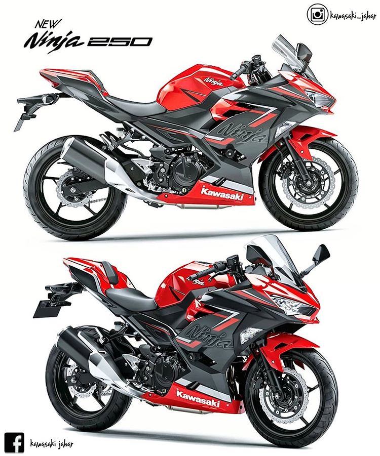 Warna Baru Kawasaki Ninja 250 2019 Merah