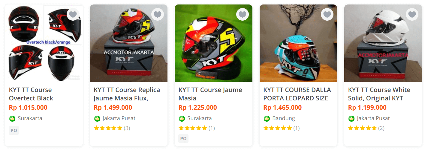 Harga KYT TT Couse Tokopedia
