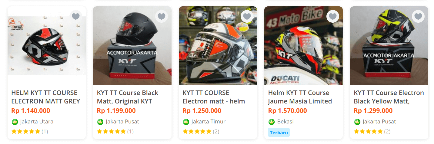 Harga KYT TT Couse Tokopedia Terbaru