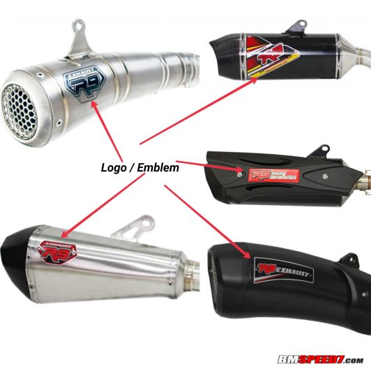 Logo Emblem Knalpot R9 Asli