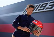 SHOEI X14 Marc Marquez 6 TC-1 2021, Kini Finishing Glossy Shoei X14 Marc Marquez 2021