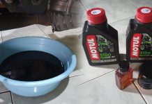 Ini Kapasitas Oli CBR250RR, Penggantian Berkala & Ganti Filter Ganti Oli CBR250RR pakai Motul 5100